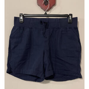 Westport 1962 Womens Medium Blue Pull-On Linen Blend Shorts! A4898